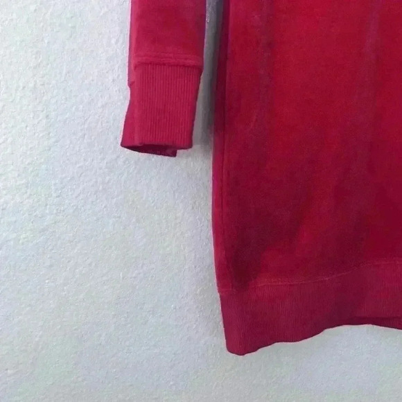Tommy Hilfiger Womens Size Medium Red Soft Long Sleeve Sweatshirt Dress - Picture 4 of 7